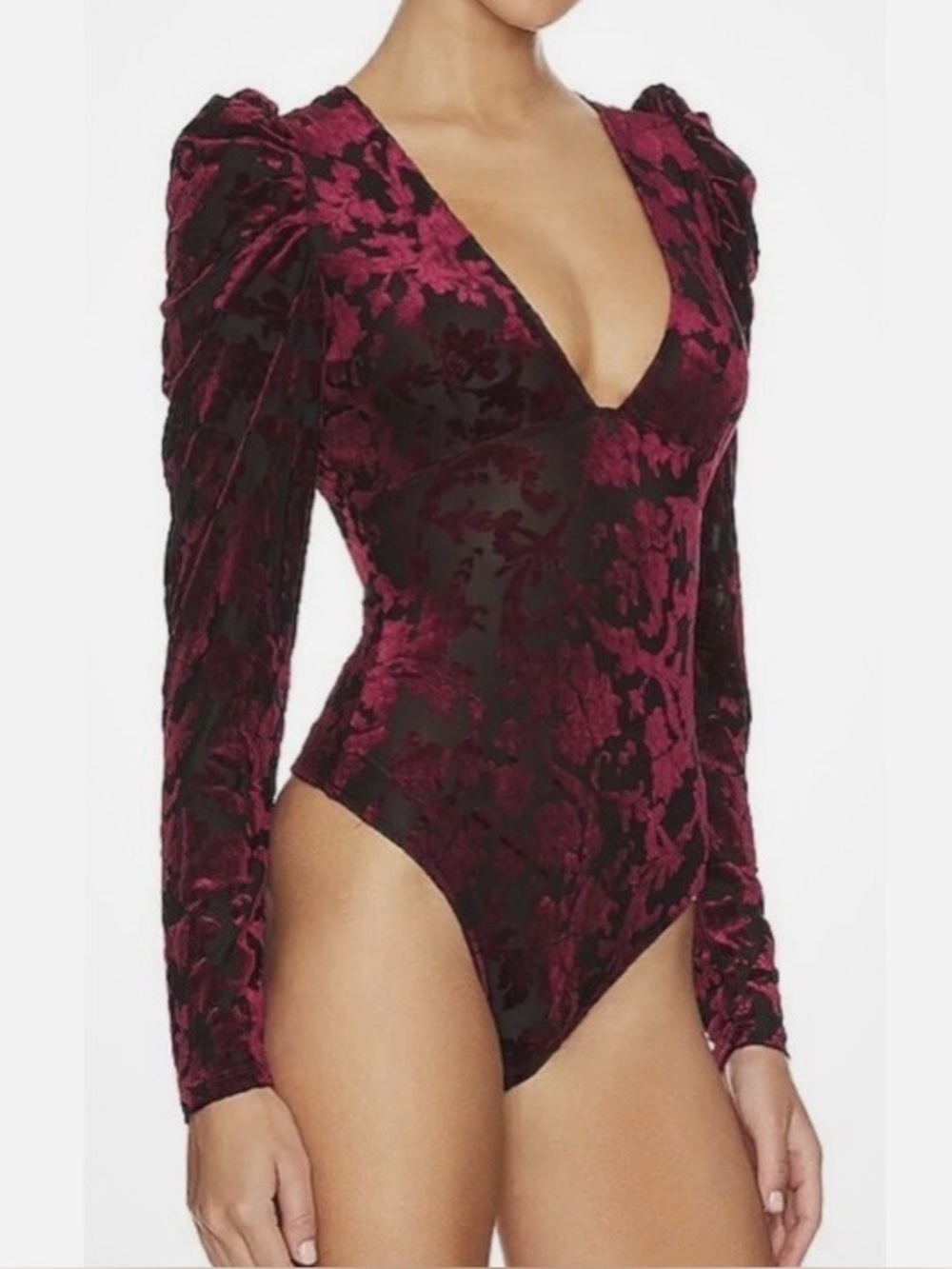 Free People Intimately Midnight Combo Magic Hour Velvet Bodysuit